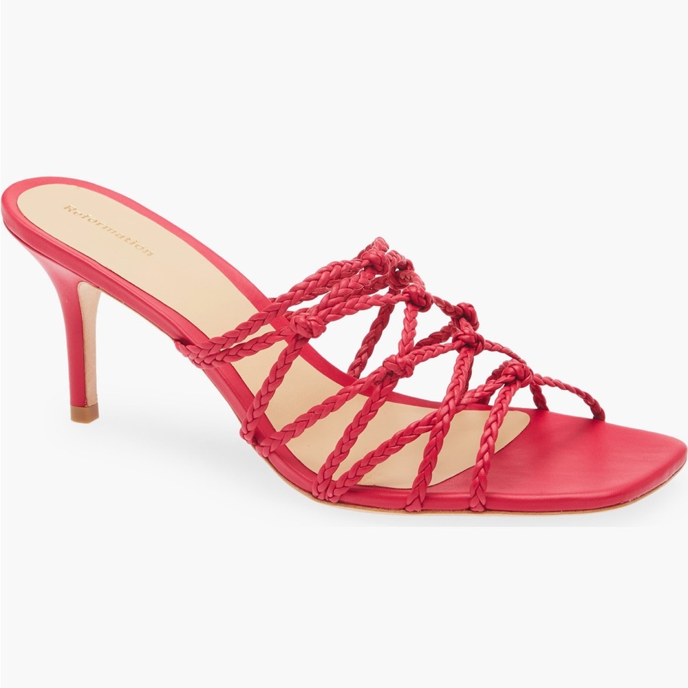 REFORMATION Mylo Leather Braided Sandals